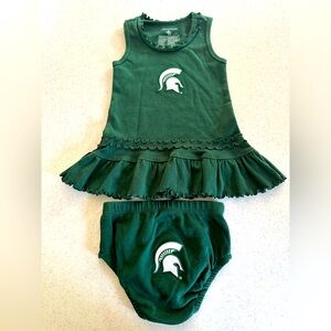 COPY - Michigan State University Baby Girl 18m Dress & Bottoms! Cheer Outfit! L…